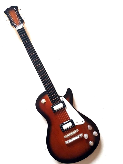 GUITARE MINIATURE - FAIT MAIN - 24cm - En bois vernis #11