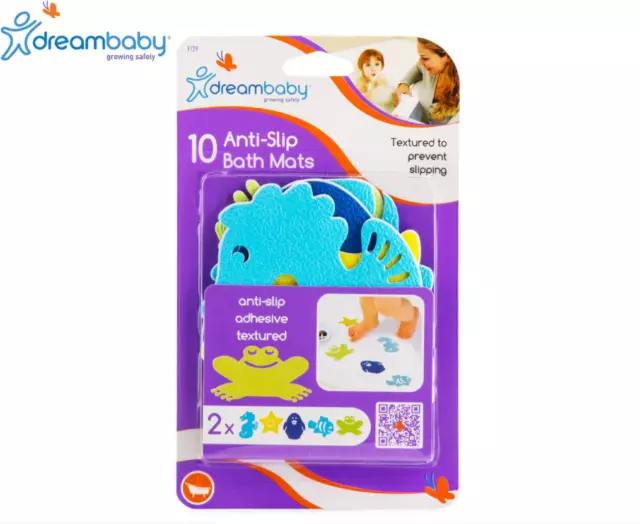 Dreambaby Non-Slip Bath Appliques Mats Strips 10PCS Baby Safety Dream Anti-Slip
