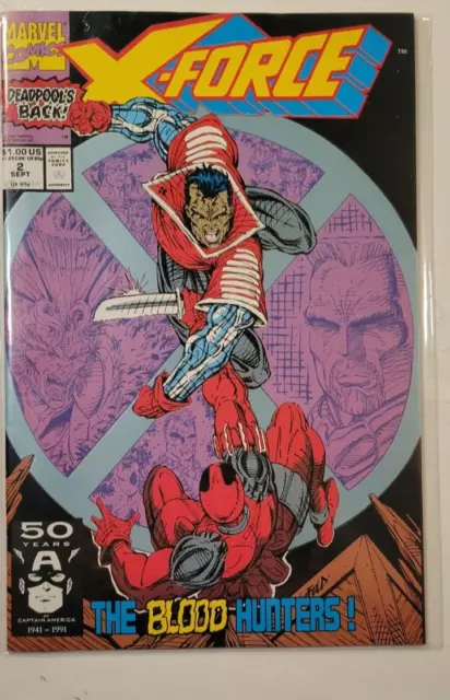 X-FORCE Comic Sept 2 The Blood Hunters 1991 Deadpool's back