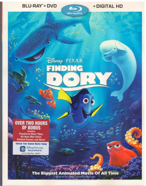 DISNEYS FINDING DORY(Blu-ray/DVD, Includes Digital Copy) NEW WITH SLEEVE