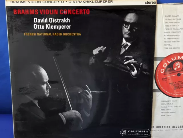 Columbia Sax 2411 *S/C* Oistrakh /Klemperer* Brahms Violin Cto* Fnro* Nm