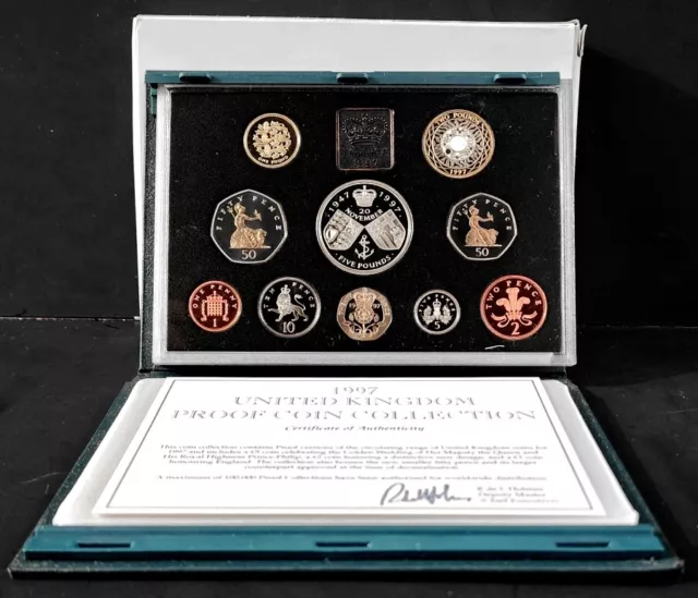 1997 United Kingdom Proof 10 Coin Collection Royal Mint Original Packaging COA