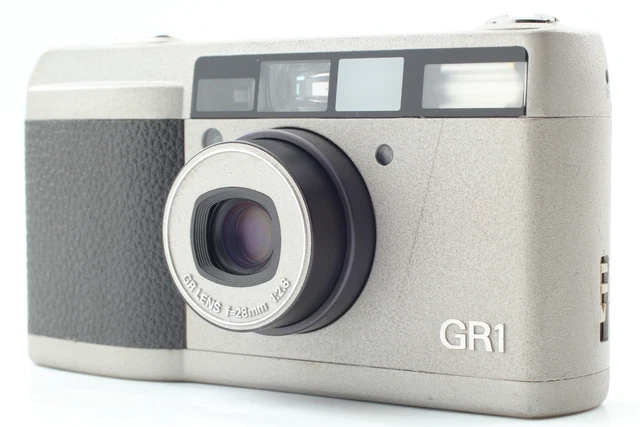 [Exc+5] READ Ricoh GR1 QD DATE Silver Point Shoot 35mm Film Camera From JAPAN