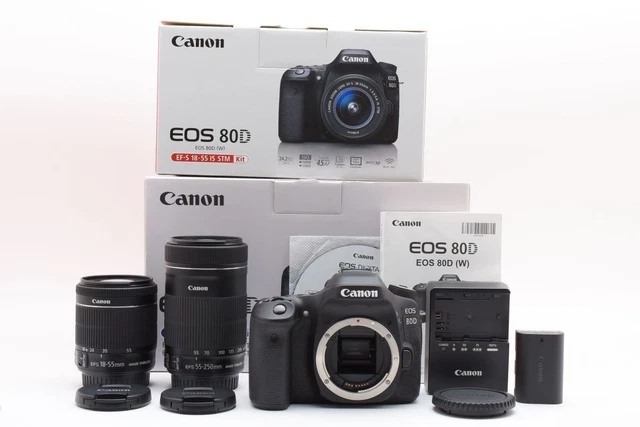 canon EOS 80D DOUBLE　ZOOM　kit Canon EOS 80D Double Zoom Kit, Excellent Condition, 2 Lenses