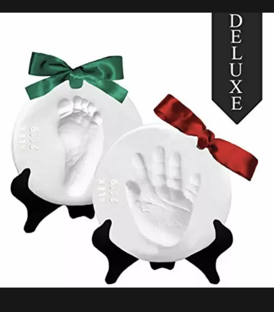 Proud Baby Deluxe Clay Hand Print &amp Footprint Keepsake Kit - Glaze Finish 4 2