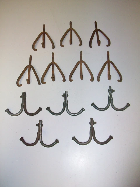 12~ Vintage~ Assorted Metal~Coat~Hat~Plant Hooks~Hangers