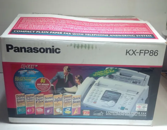 RARE Panasonic Plain Paper Fax Machine KX-FP86 - Open Box