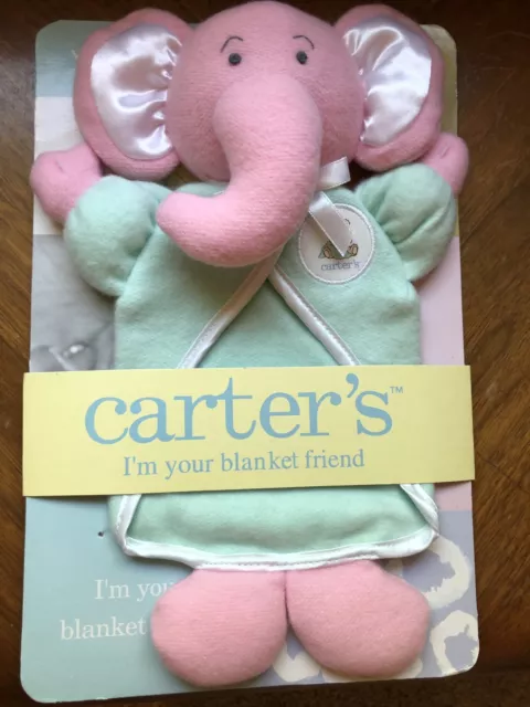 NWT Vtg Carters Im Your Blanket Friend Elephant Security Blanket Lovey