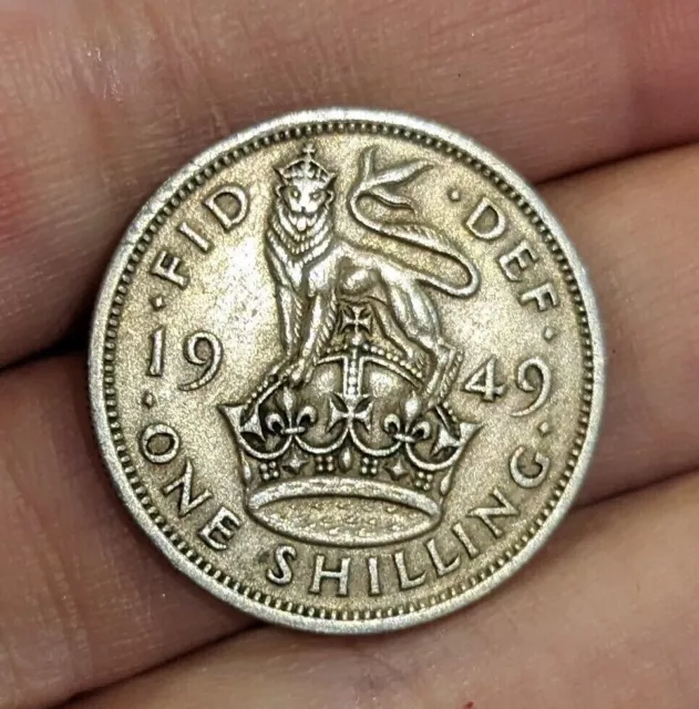 One Shilling Coin - King George VI - Dated : 1949 -Highly Collectable Rare