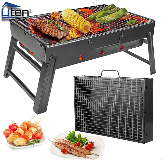 Uten Holzkohlegrill BBQ Grill Barbecue Camping Klappgrill Tragbare Picknickgrill