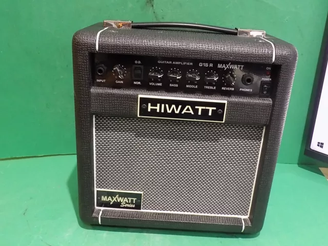 HIWATT  G15R MAXWATT Guitar Amp Practice Electric Bass Guitar Amplifier Black
