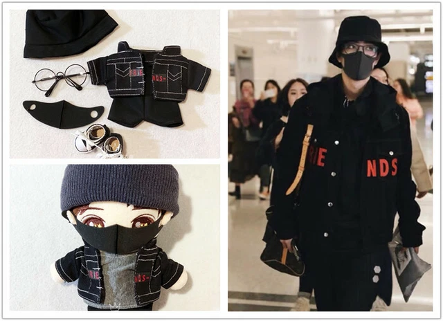 Handmade Xiao Zhan Plush Doll Clothes Hat Coat Pants Set【no doll】