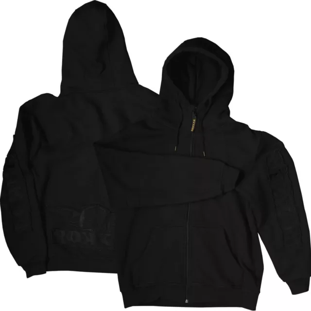 Hoody ROKKER Zip black Gr:XXS schwarz Hoodie Zipper Sweater Kapuzenpullover