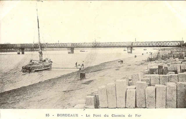 Cpa Bordeaux Le Pont Du Chemin De Fer