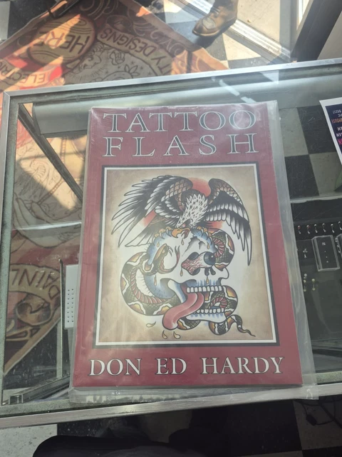DON ED HARDY Tattoo Flash Book 2006 Softcover OOP Intact Near Fine