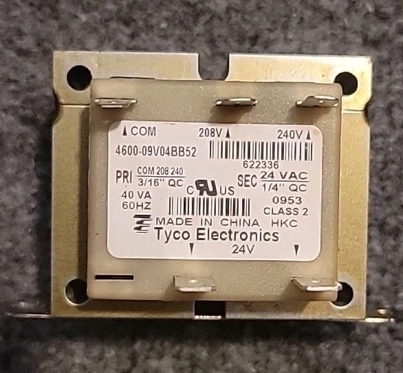 thumbnail image 2 of Nordyne Intertherm Miller Furnace Transformer 622334, 240v To 24v 30VA, OEM Replacement 2 of 5