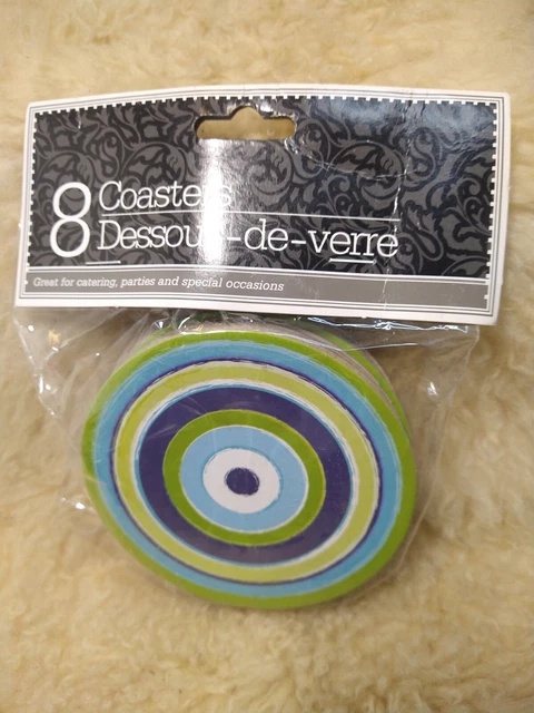 Coasters Retro Designed Set Of 16 Round Fiberboard Disposable Coasters