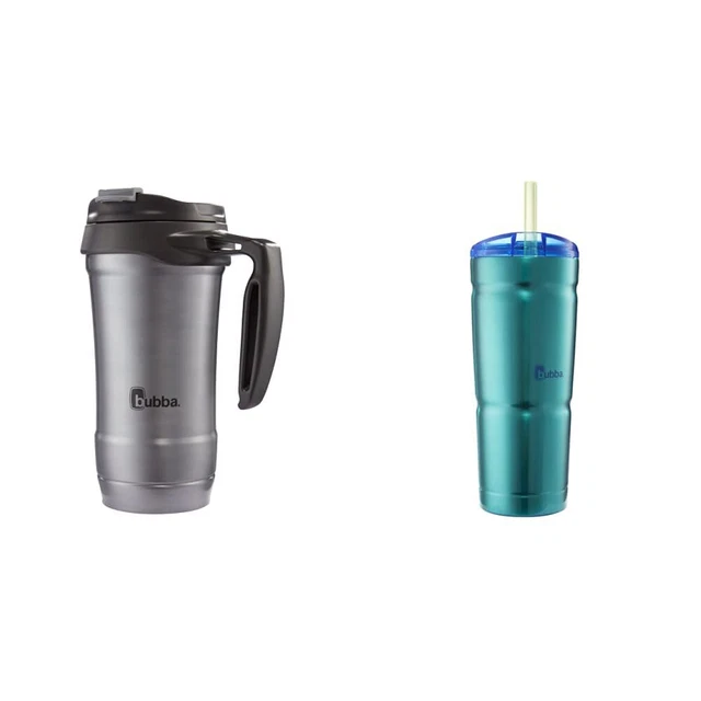 bubba Hero Dual-Wall Vacuum-Insulated Stainless Steel Travel Mug, 18 oz, Gunmeta