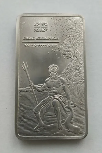 Poseidon .999 Fine Titanium Bar - 31.1g Bullion Metal, 1 Troy Ounce Investment 3
