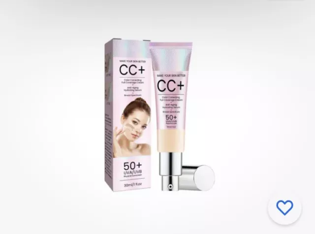 Cosmetics Your Skin But Better CC Full Coverage Cream SPF50 - Light. BRAND NEW