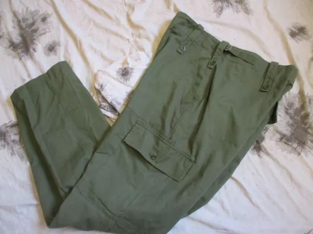 BRITISH ARMY ISSUE lightweight trousers lightweights OG GREEN FALKLANDS WAR 34"