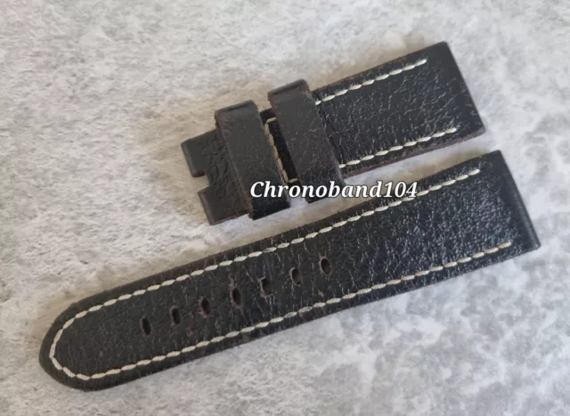 Genuine OEM Officine Panerai 26/22mm Brown Leather Watch Strap Band PRE-OWNED