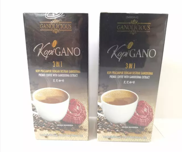 2 Boxes Gano Excel Gano Cafe 3 In 1 Instant Coffee 15 Sachets x 2