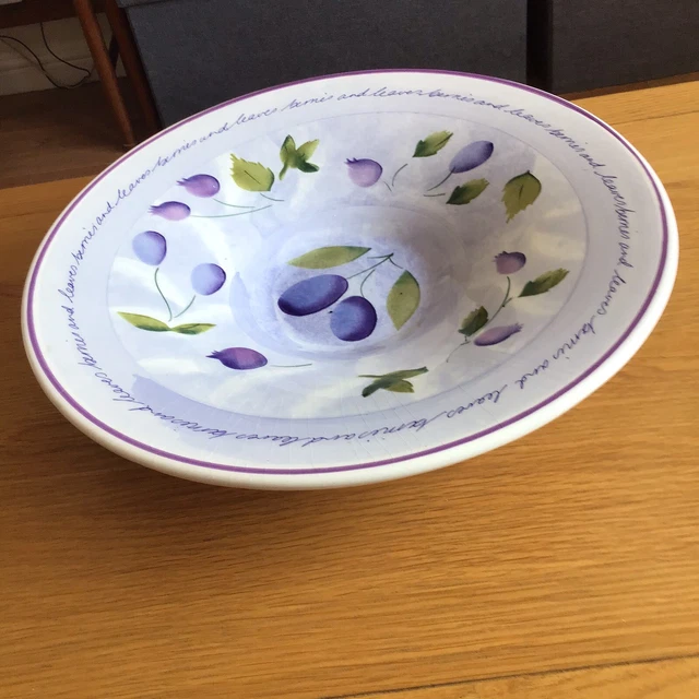 Berries And Leaves Extra Large Fruit/Serving Bowl From Marks & Spencers