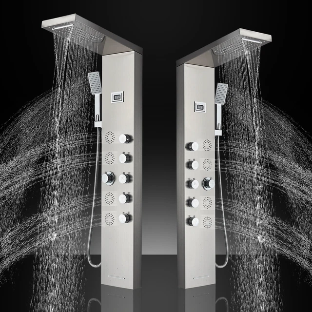 SHOWER TOWER RAIN Waterfall Shower Tower Panel System Massage Jet