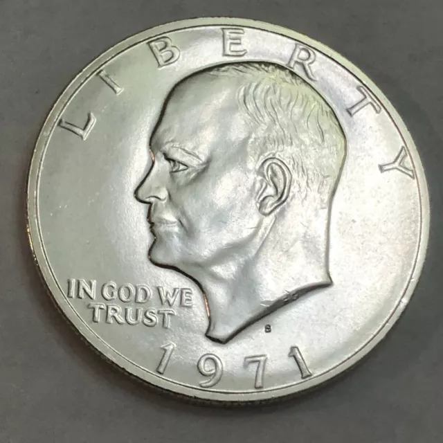 1971-S 40% silver gem BU Eisenhower IKE dollar.  #1