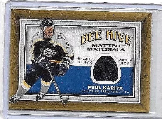 Paul Kariya 2006-07 Bee Hive Matted Materials Game Used Jersey ~ Hof