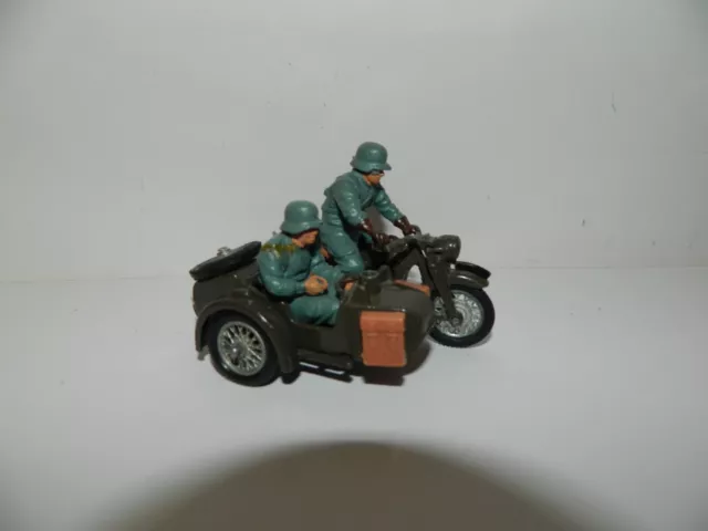 Vintage Britains Deetail German Motorcycle And Sidecar 9681