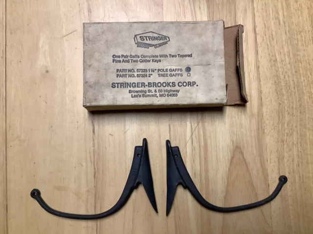 Stringer Brooks Pole Climbing Gaffs Spikes one pair 1-1/2” #57323