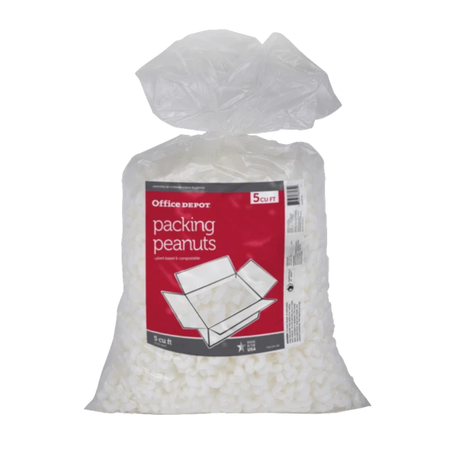 Office Depot Brand Loose-Fill Packing Peanuts, 5 Cu Ft