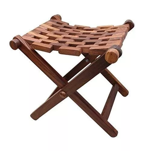 Hand Made Wooden Folding Stool Chair for Home & Shop  Garden Decor Best Interior