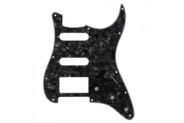 Black pearl stratocaster USA MEX HSS Pickguard - Golpeador negro perlado HSS