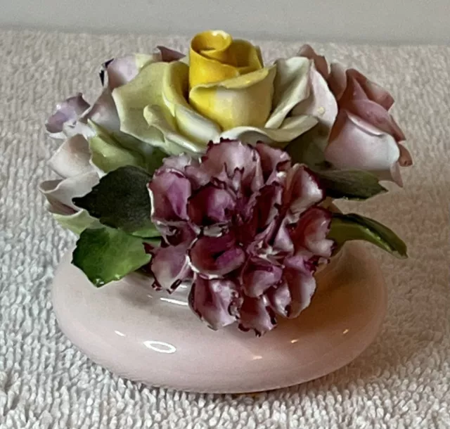 Vtg Bone China Floral Bouquet Figurine Royal Adderley Made In England Decorative