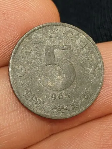 Austria, 5 Groschen, 1965, Zinc, KM:2875 Kayihan coins T40