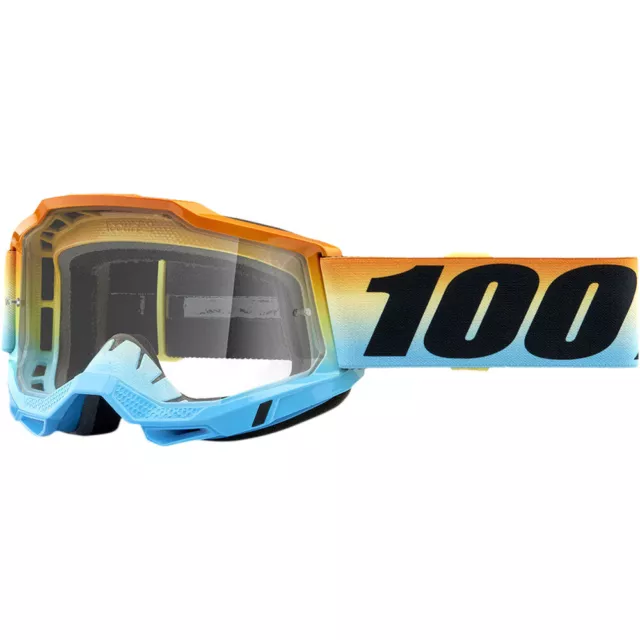 100% Percent MX Accuri 2 Sunset Clear Motocross Dirt Bike Riding Goggles