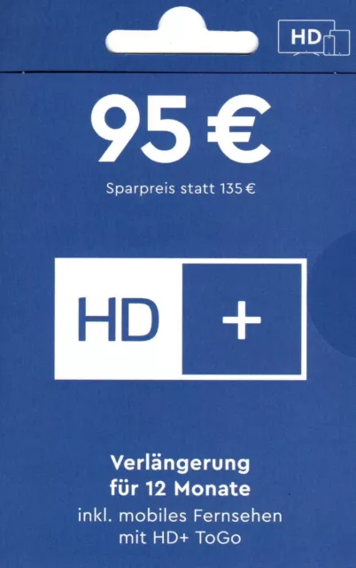 HD+ Verlängerung inkl. HD+ ToGo 12 Monate für alle Karten ⚡ 30% SPAREN ⚡