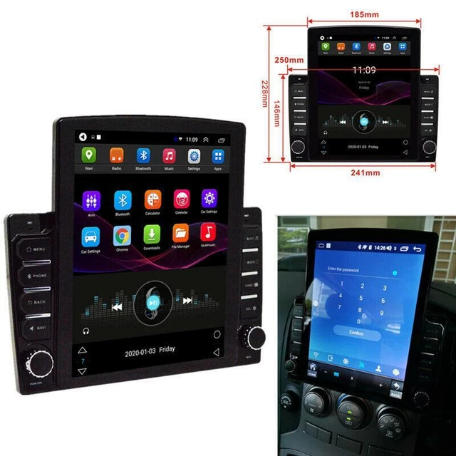 9.7 " Android Car Multimedia Player GPS Wifi Radio Audio Stereo Vertical Screen