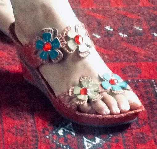 LAURA VITA Sandales Cuir 38 à Talons, Mules/Sandales Compensées/Plateforme Été