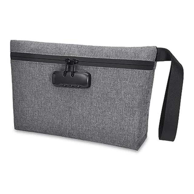 MONEY BAG WITH Lock, Lockable Cash Bag, Bank Bag with Zipper and Lock ...
