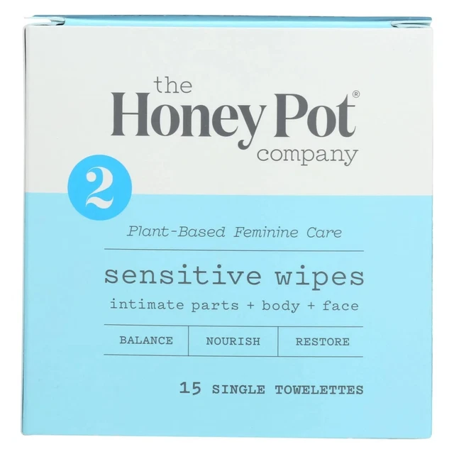 The Honey Pot - toallitas íntimas Snstve Ind - 15 quilates