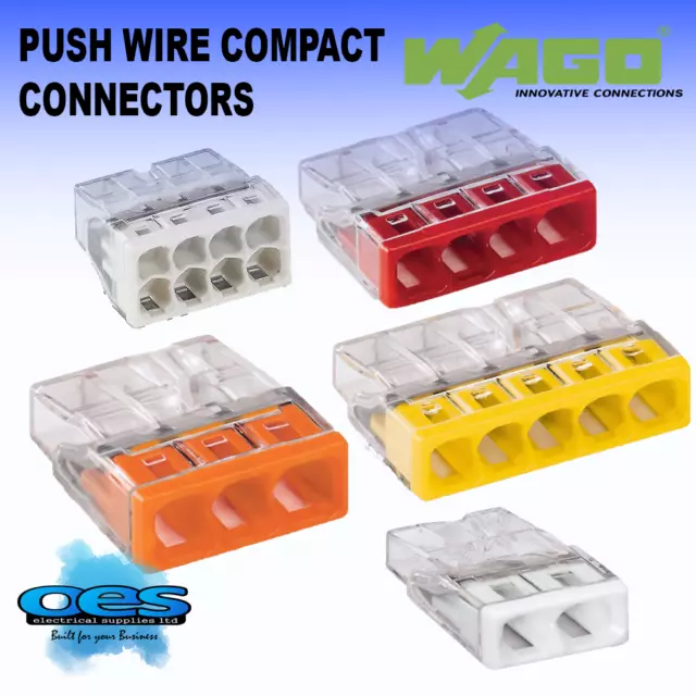 Wago 2273 Series Connectors 202 203 204 205 Push Wire Electrical Terminal