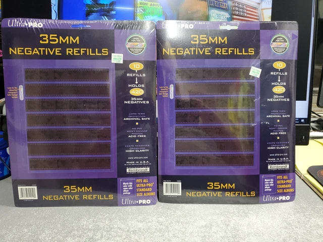 Ultra Pro 35mm Recargas de Funda de Película Negativa 10 Hojas Paquete de 2 NUEVO SELLADO