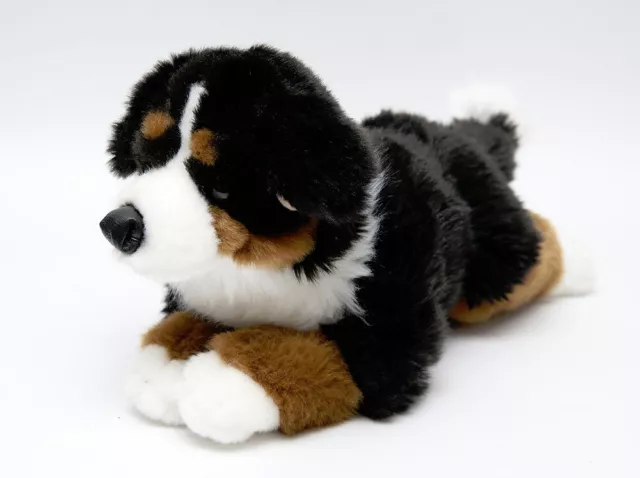 Uni Toys Berner Sennen Sennenhund Hund liegend braun weiß Stofftier Neuwertig