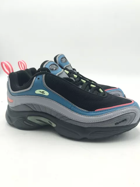 REEBOK MENS DAYTONA DMX Classic Running Shoes Black Blue Shadow