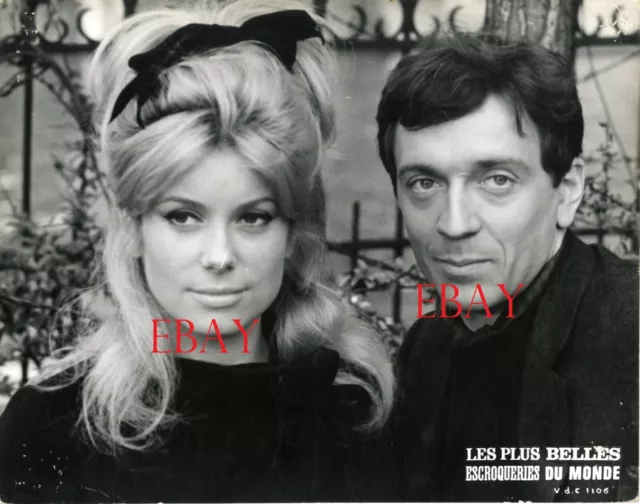 *Catherine Deneuve Jean-Pierre Cassel escroqueries monde Photo cartoline vintage