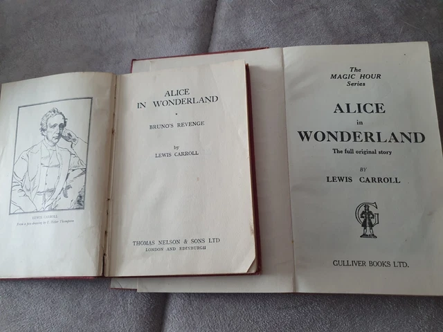 ALICE IN WONDERLAND Lewis Carrol 1940s X 2 EUR 35,05 - PicClick IT